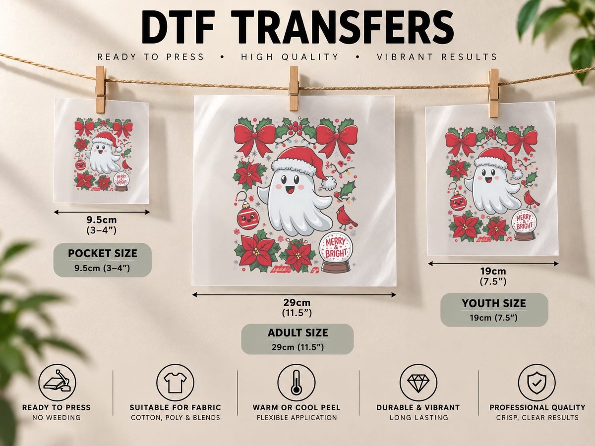 Merry Christmas Print, Funny Xmas, Holiday Gift DTF Transfer Iron On