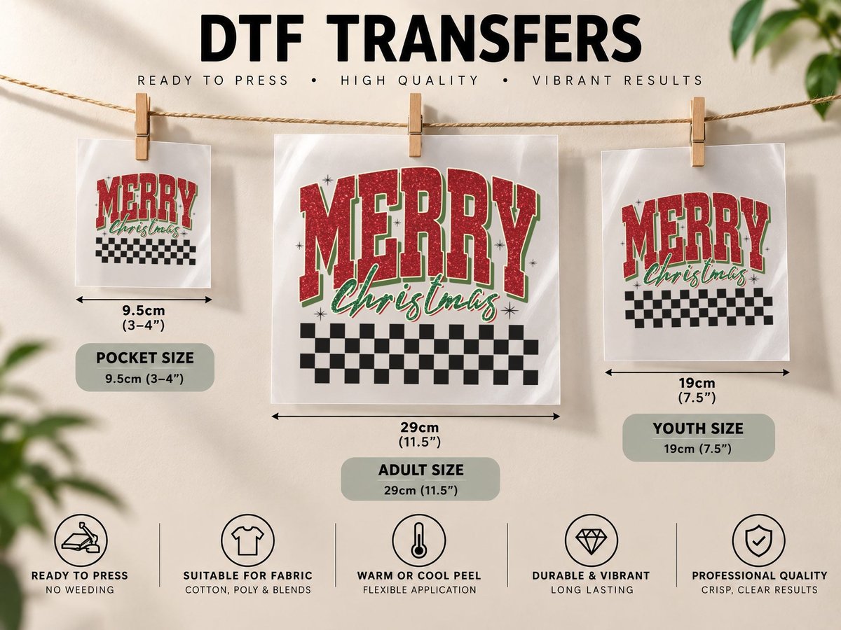 Merry Christmas Style, Funny Xmas, Ugly DTF Transfer Iron On