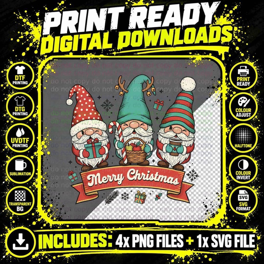Merry Christmas Style T-Shirt, Funny Xmas Tee Png SVG Digital Bundle