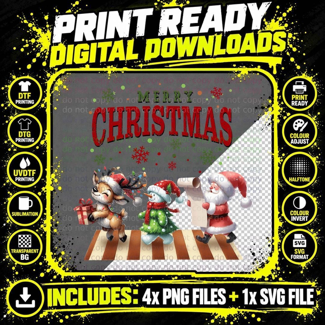 Merry Christmas Tee Design T-Shirt, Funny Xmas Tee Png SVG Digital Bundle