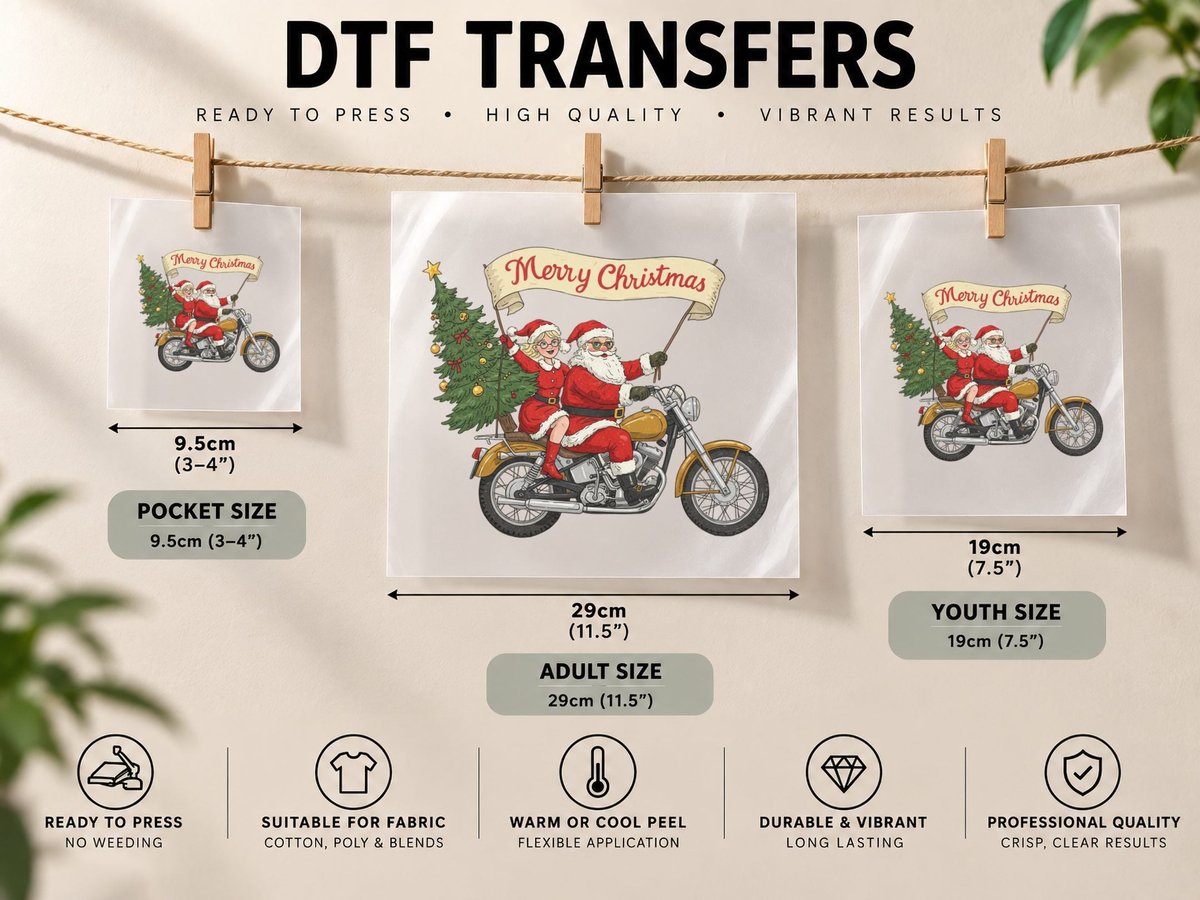 Merry Christmas Design, Funny Xmas, Ugly DTF Transfer Iron On