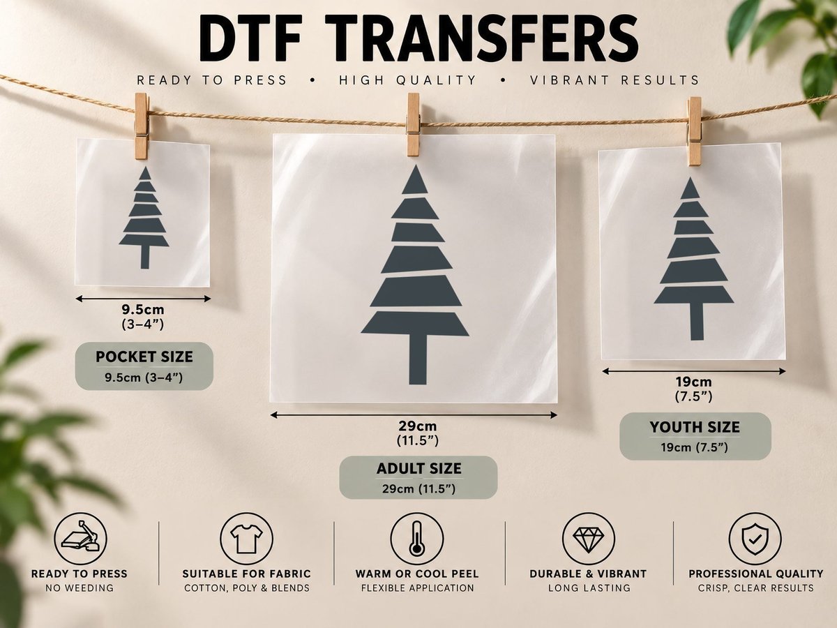 Minimalist Christmas Tree Silhouette Forest, Forest Graphic DTF Transfer Iron On