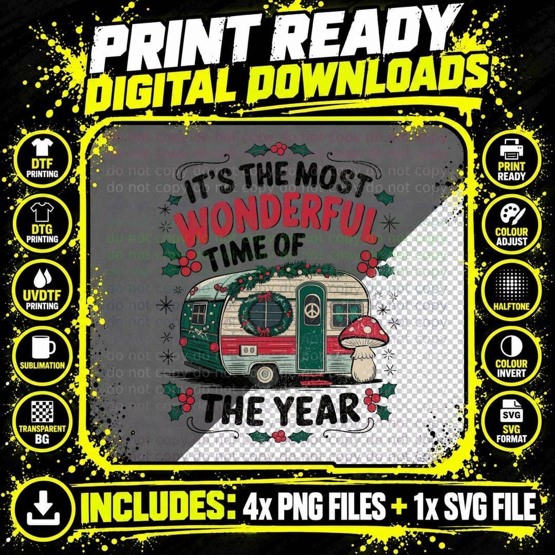 Otter with Christmas Tree Christmas T-Shirt Png SVG Digital Bundle