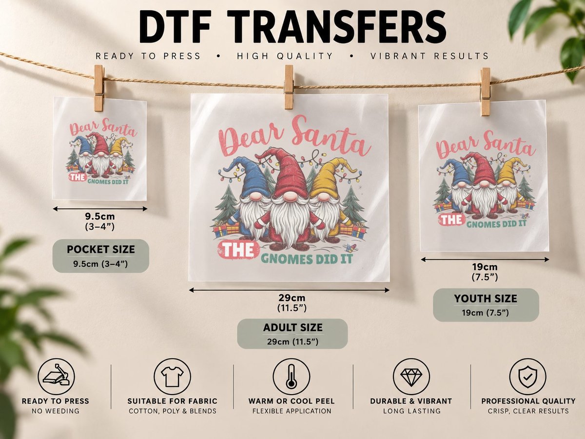 Patchwork Trees Trio Christmas, Funny Xmas Graphic DTF Transfer Iron On