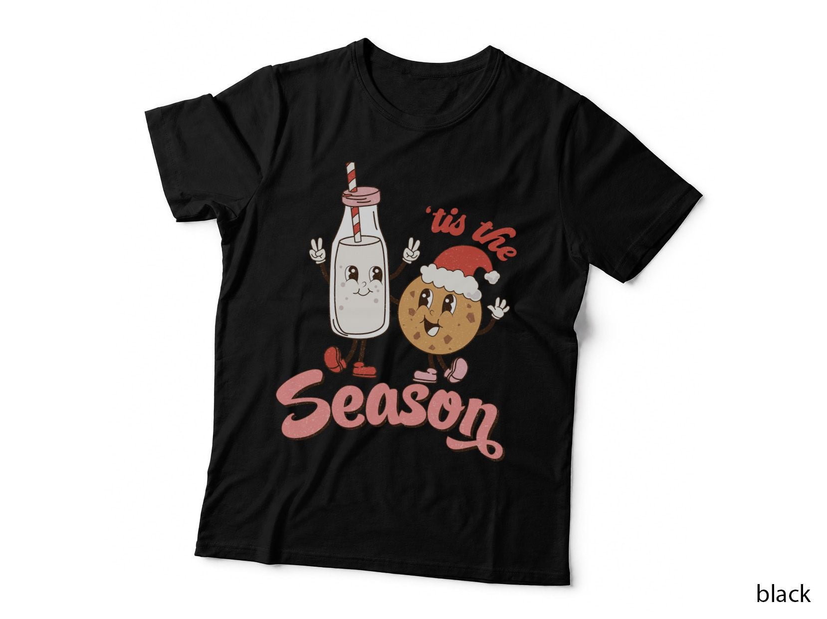 Pink Bow with Lights Christmas T-Shirt, Christmas Graphic Tee