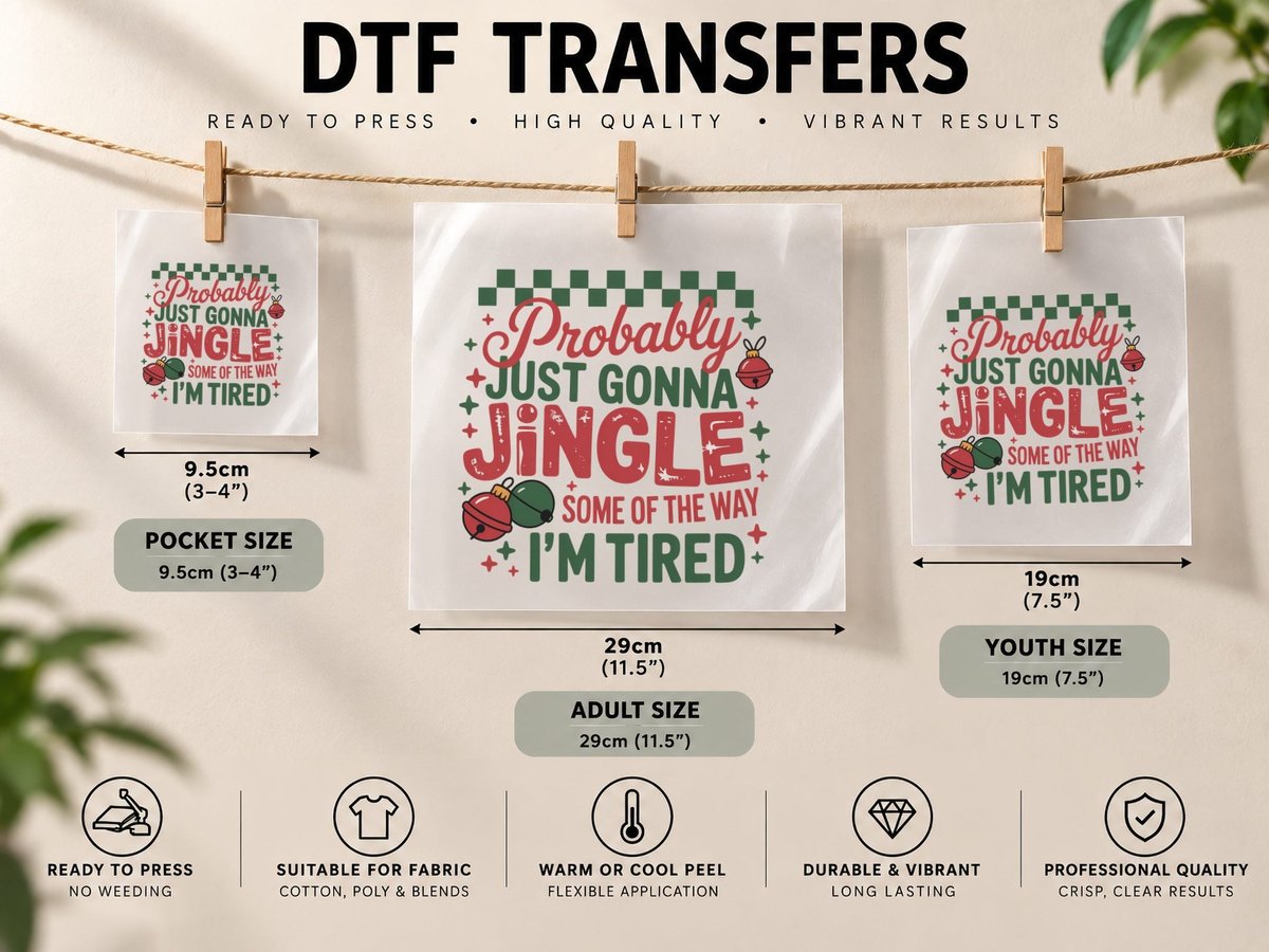 Probably Just Gonna Jingle Christmas, Funny Xmas DTF Transfer Iron On