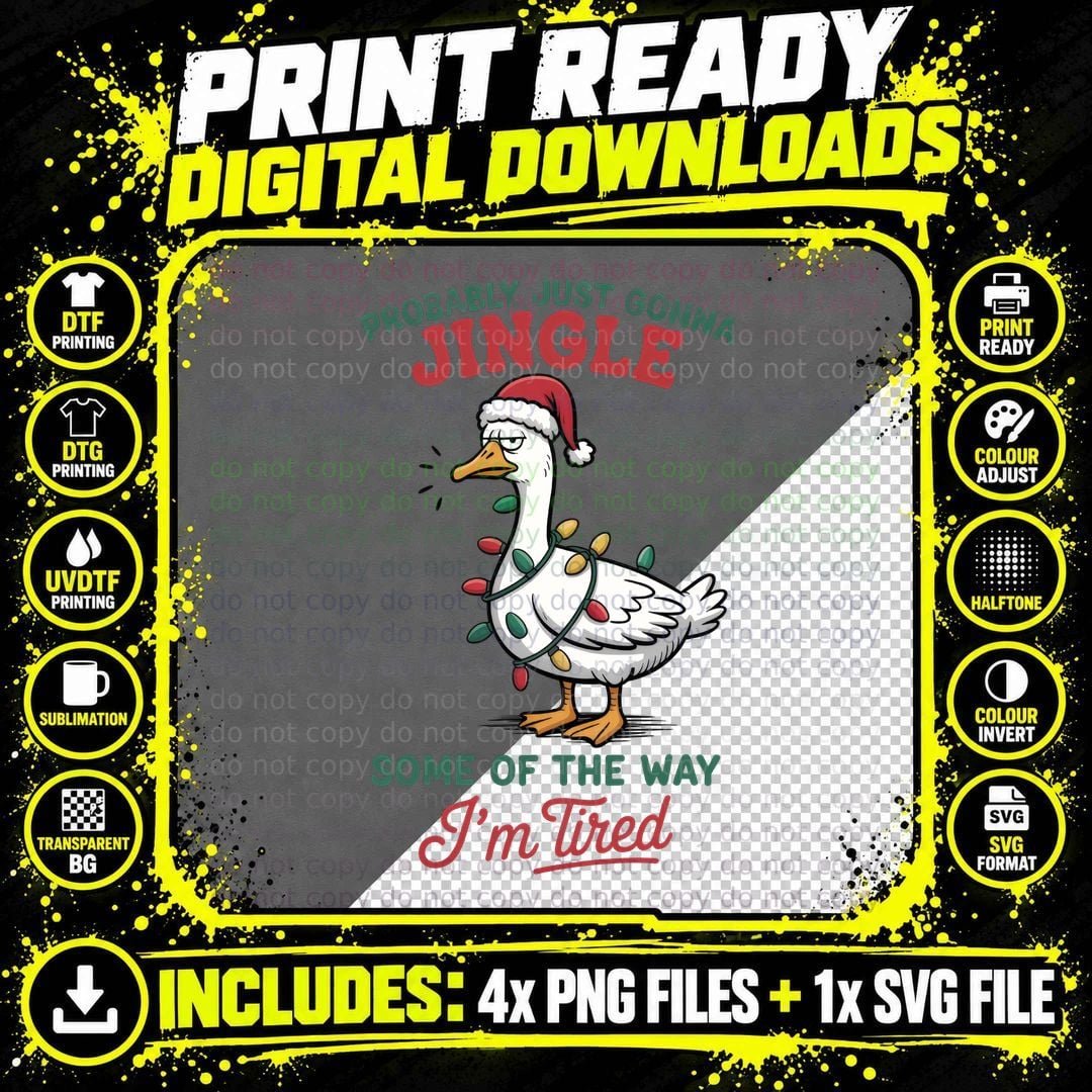 Probably Just Gonna Jingle Some of the Way I'm Tired Png SVG Digital Bundle