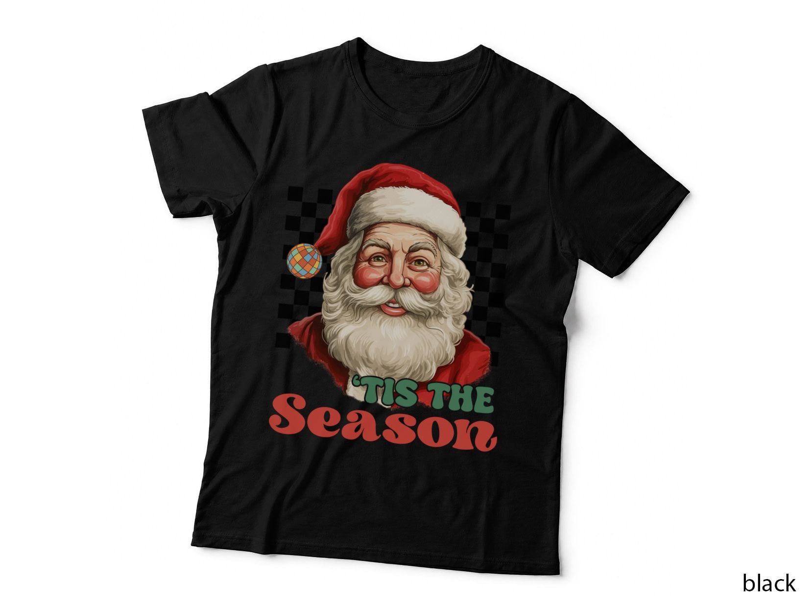 Red White Striped Bow Christmas T-Shirt, Christmas Graphic Tee