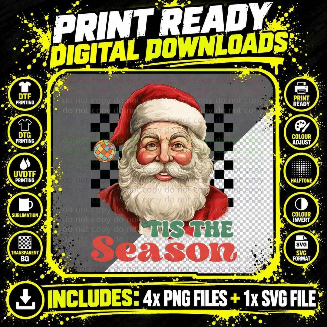 Red White Striped Bow Christmas T-Shirt Png SVG Digital Bundle