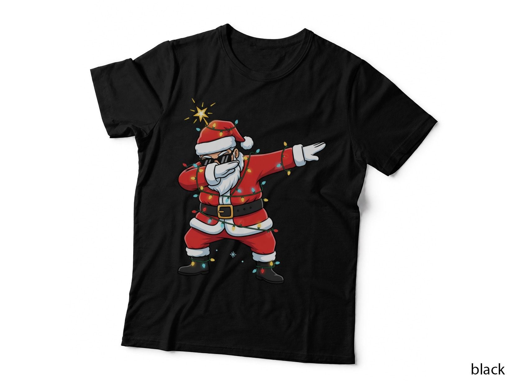 Santa Dabbing Pose Christmas T-Shirt, Funny Xmas Graphic Tee, Holiday Gift Shirt