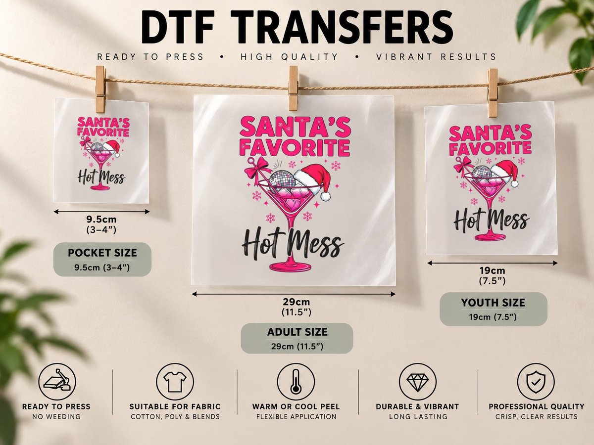 Santa's Favorite Christmas, Funny Xmas, Ugly DTF Transfer Iron On