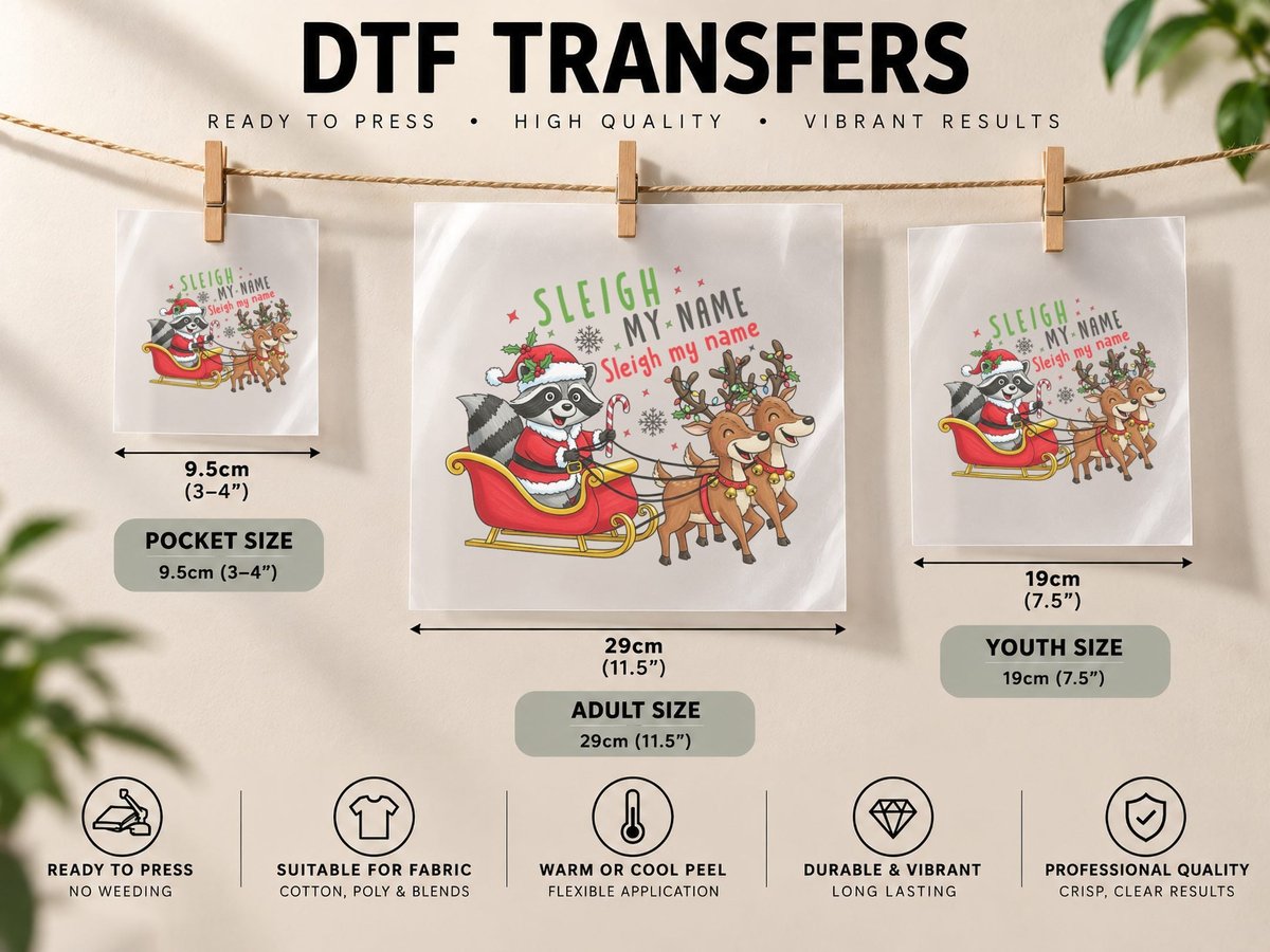 Sleigh My Name Sleigh My Name Christmas, Funny Xmas DTF Transfer Iron On