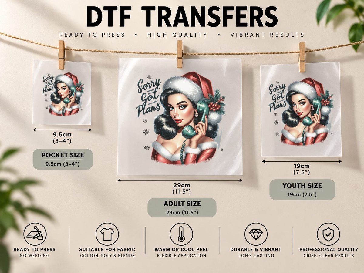 Sorry Santa I've Been Feral Christmas Design, Funny Xmas DTF Transfer Iron On