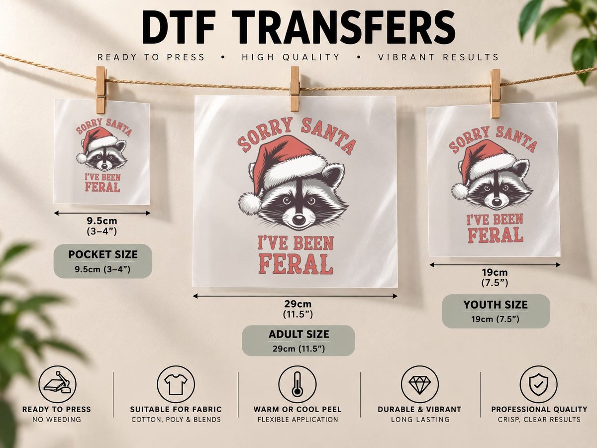 Sorta Merry Sorta Scary Christmas Design, Funny Xmas DTF Transfer Iron On