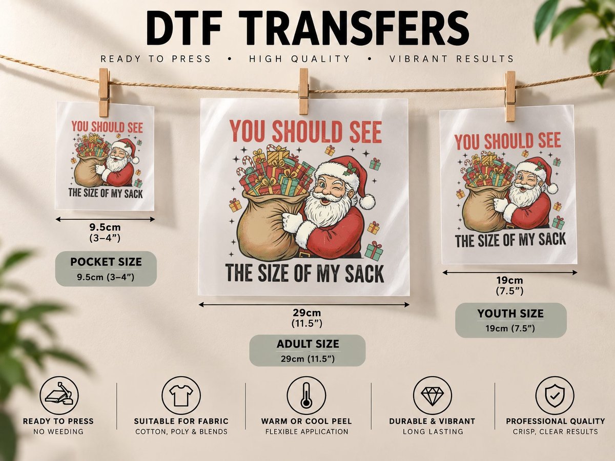 Sorta Merry Sorta Scary Christmas, Funny Xmas, Holiday Gift DTF Transfer Iron On