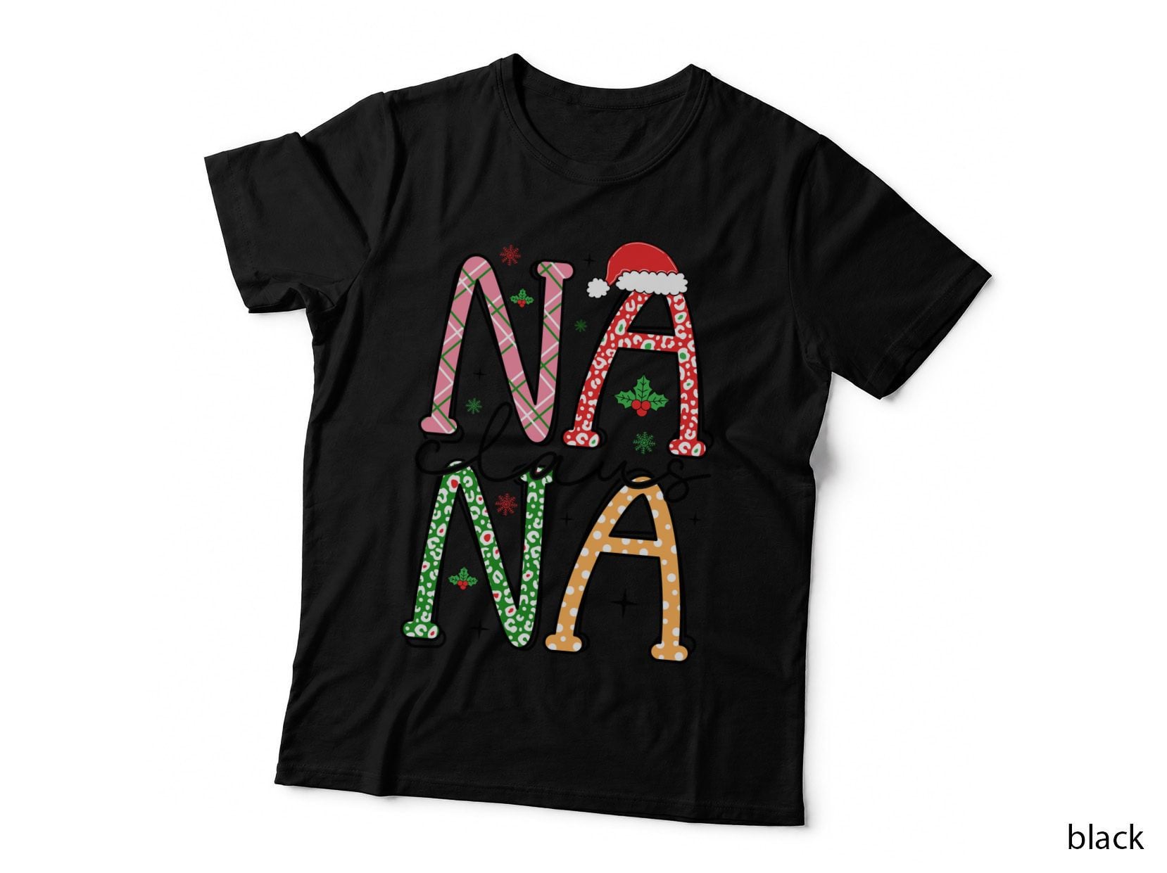 Striped Candy Cane Bow Christmas T-Shirt, Christmas Graphic Tee