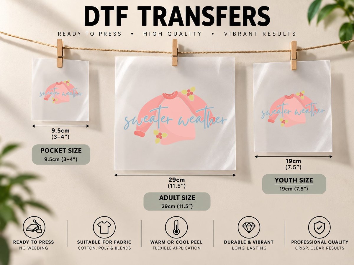 Weather Christmas, Festive with Holly Berries Graphic DTF Transfer Iron On