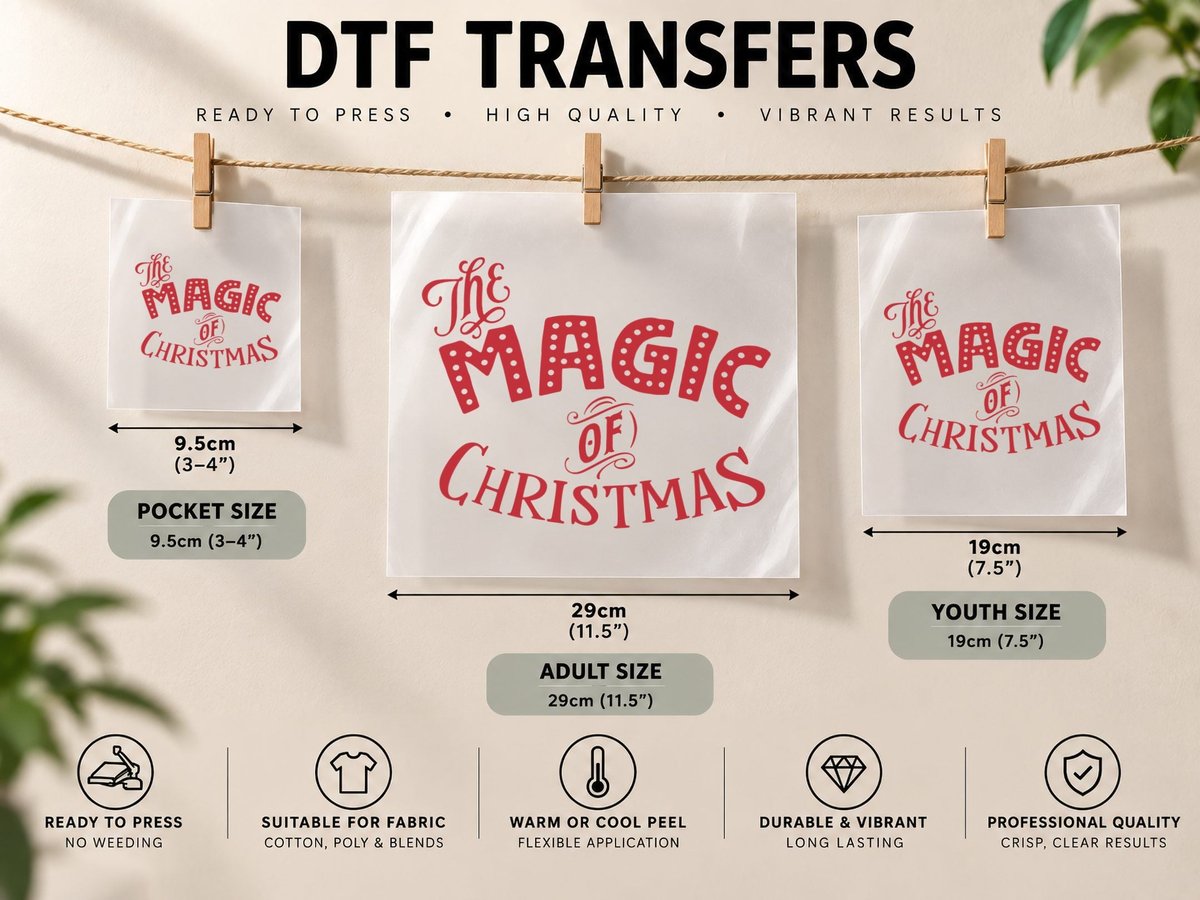 The Magic of Christmas DTF Transfer Iron On