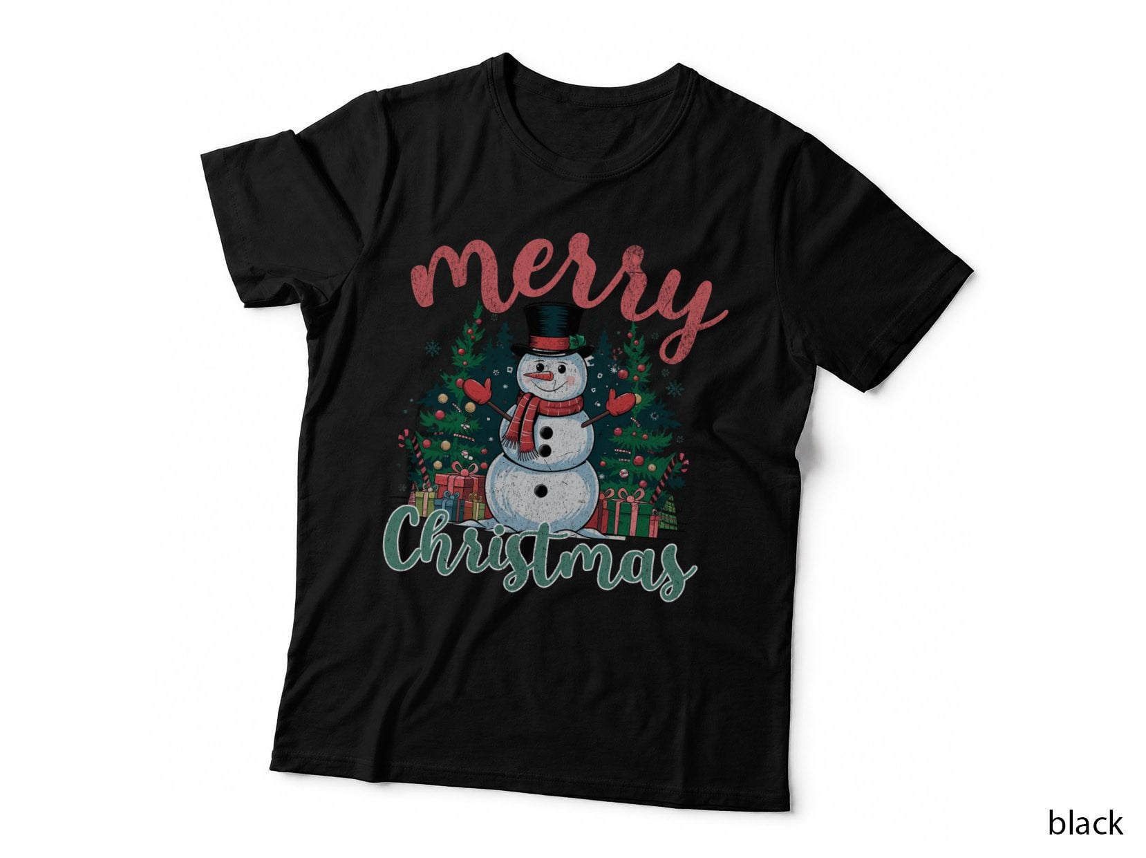 Three Raccoons Santa Presents Christmas T-Shirt, Funny Xmas Graphic Tee