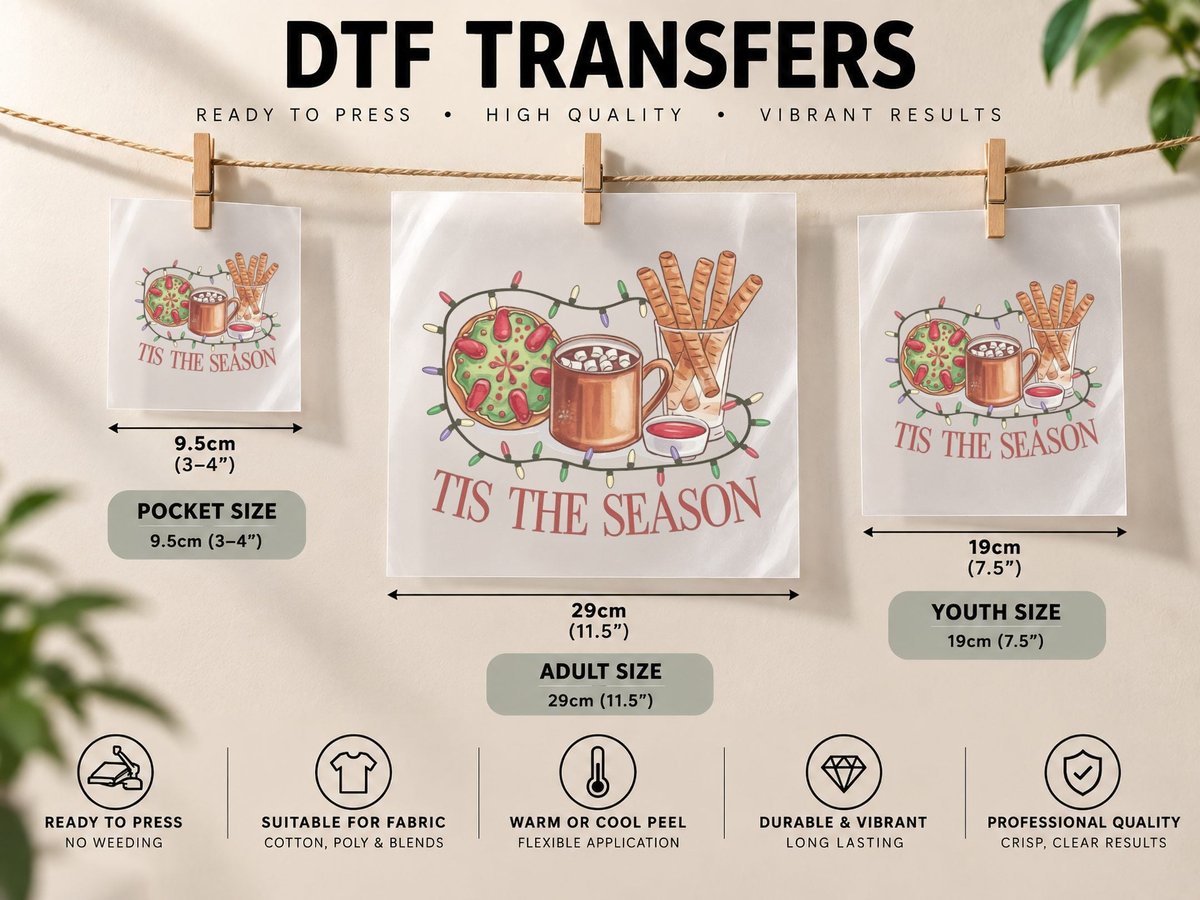 Tis the Season Christmas Design, Funny Xmas, Xmas Humor DTF Transfer Iron On
