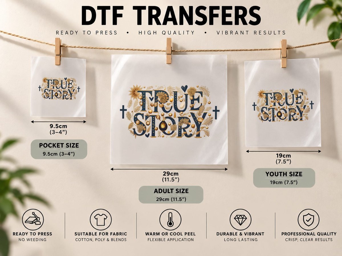 True Story Decorative Graphic DTF Transfer Iron On