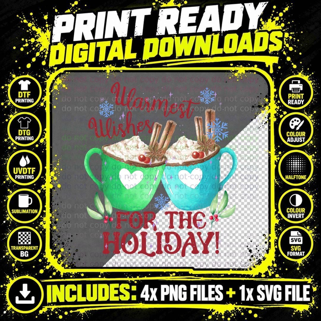 Ularmest Wishes for the Holiday! Winter T-Shirt Png SVG Digital Bundle
