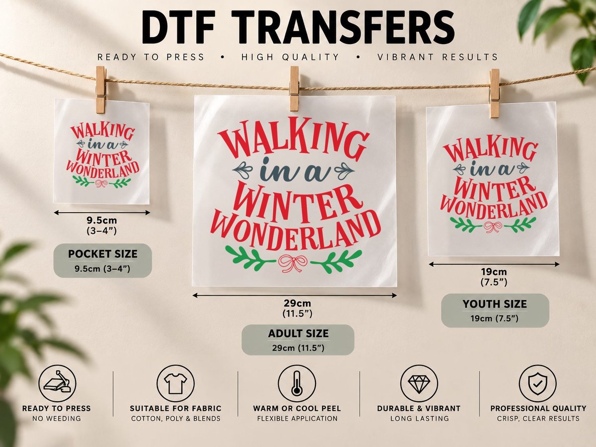 Walking in a Winter Wonderland DTF Transfer Iron On