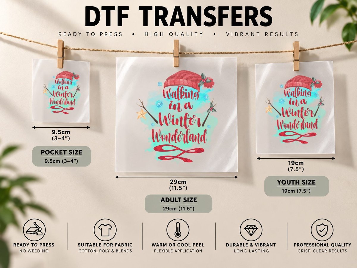 Walking in a Winter Wonderland Winter DTF Transfer Iron On