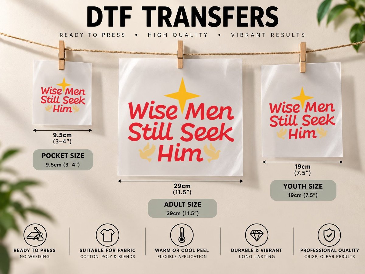 Wise Men Still Seek Him DTF Transfer Iron On