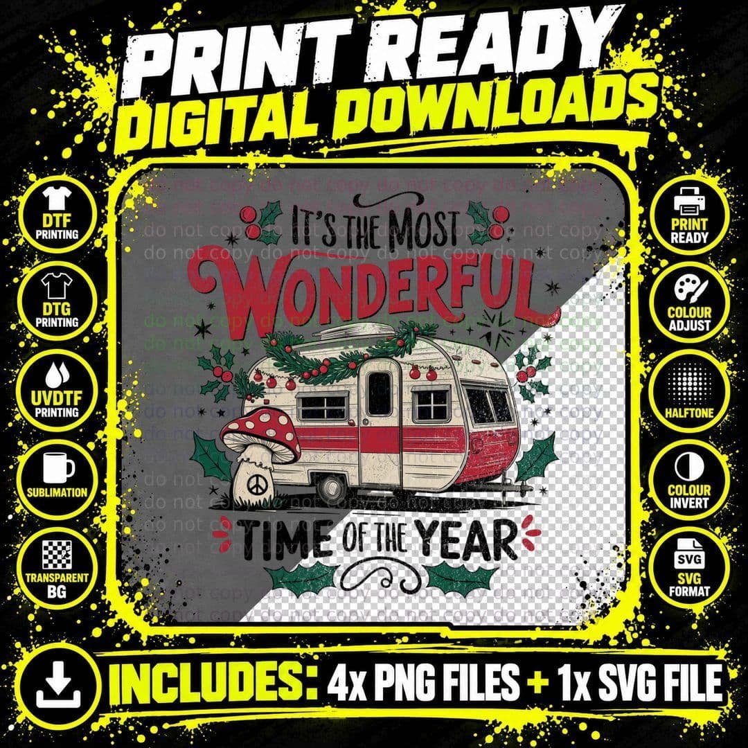 Wonderful Christmas Design T-Shirt, Funny Xmas Tee Png SVG Digital Bundle