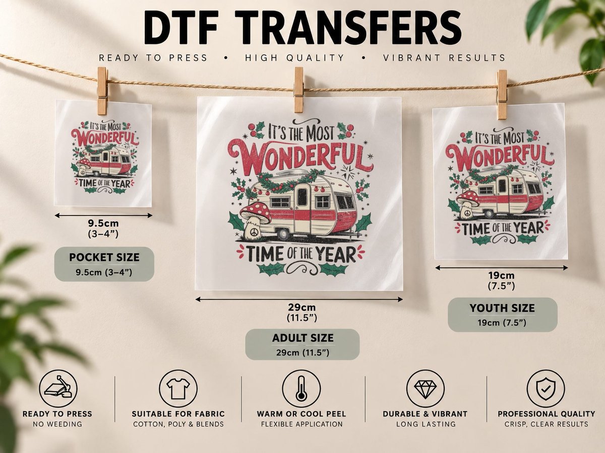 Wonderful Christmas Design, Funny Xmas, Ugly DTF Transfer Iron On