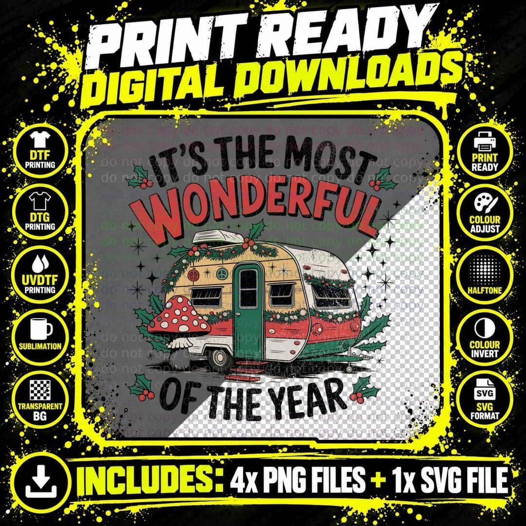Wonderful Christmas T-Shirt, Funny Xmas Tee Png SVG Digital Bundle