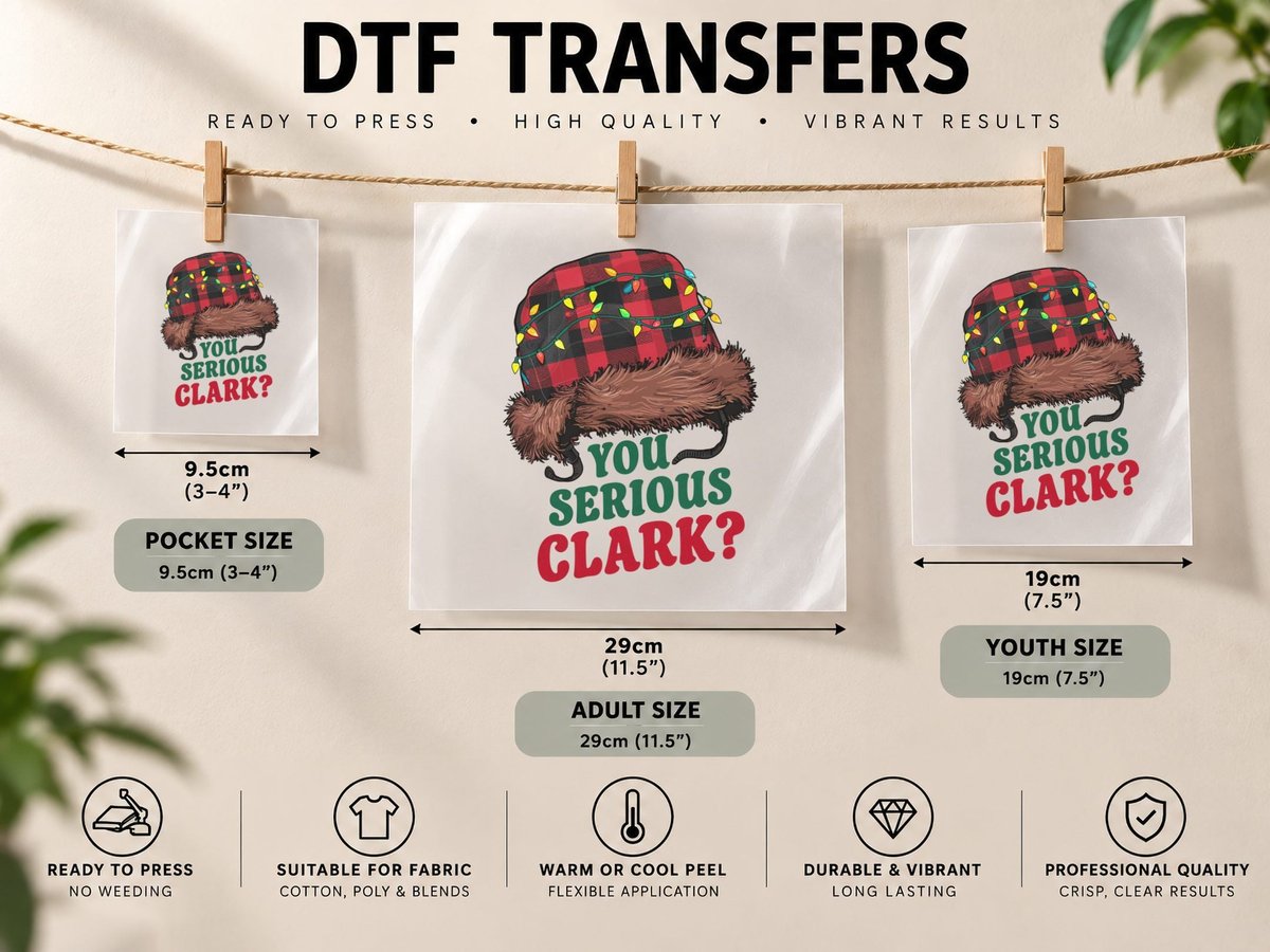 You Serious Clark Christmas, Funny Xmas DTF Transfer Iron On