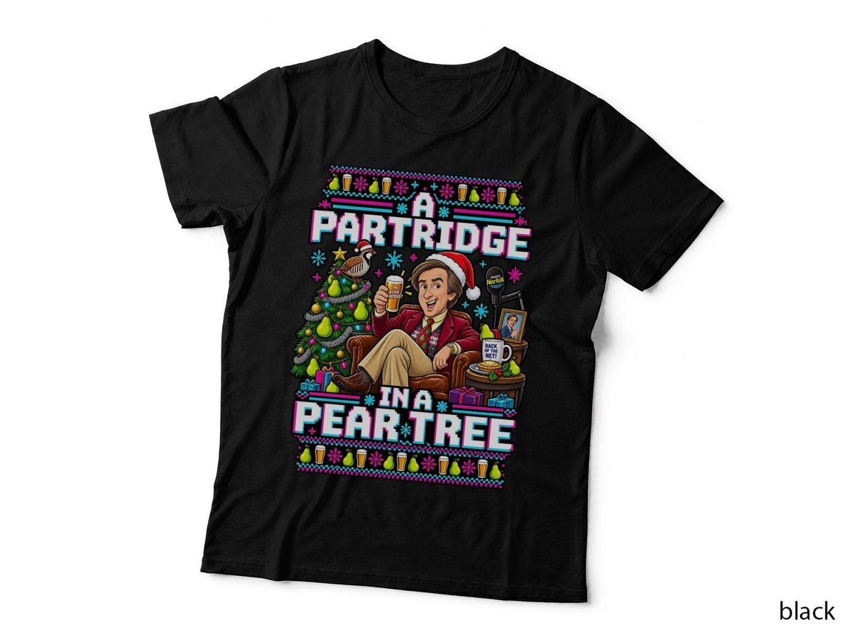 Alan Partridge Christmas Pear Tree British Comedy Beer Ugly Sweater TV T-Shirt