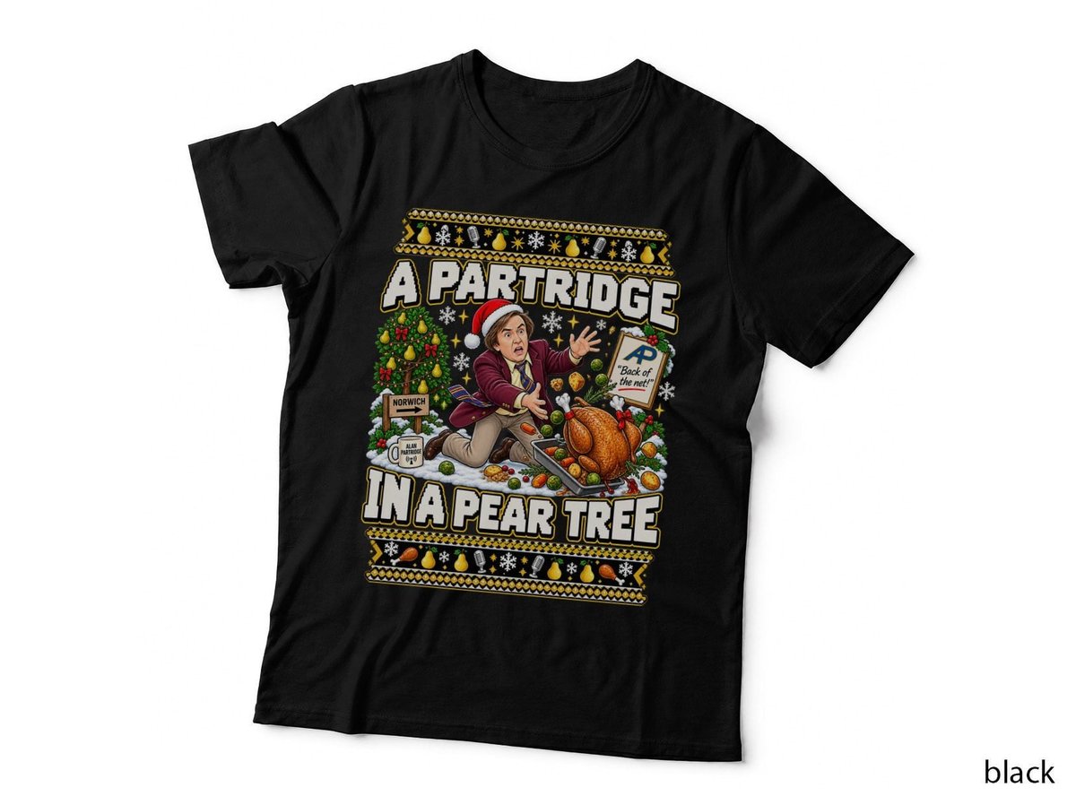 Alan Partridge Christmas Turkey British Comedy Pear Tree Xmas Jumper T-Shirt