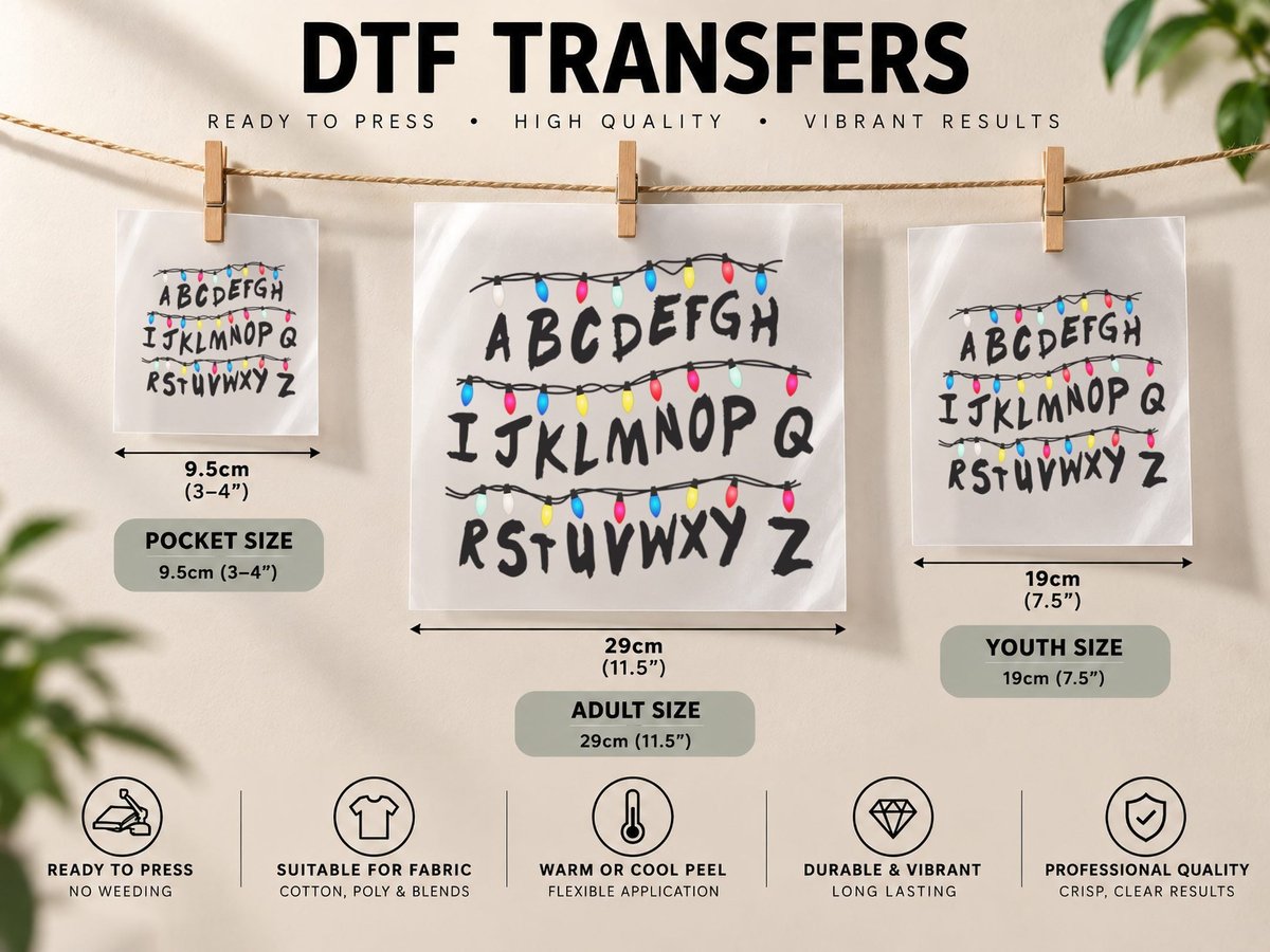 Alphabet Wall - Alphabet Halloween Costume Christmas DTF Transfer Iron On