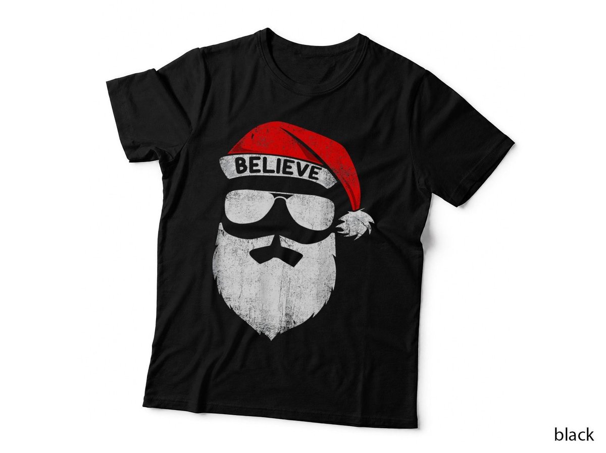 Believe in Santa Clau, Funny Family Christmas Cute Santa T-Shirt