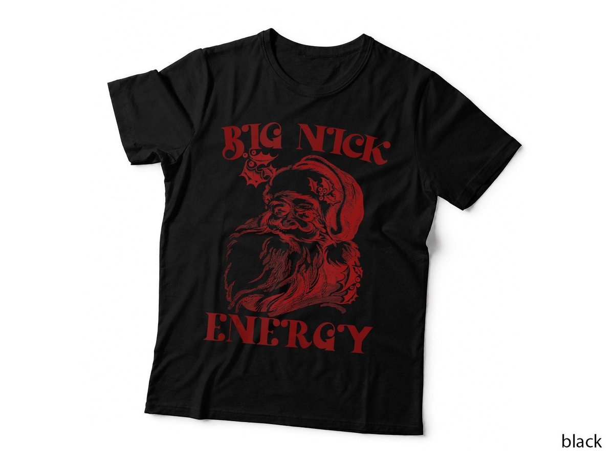 Big Nick Energy Funny Xmas Christmas Ugly Sweater Men T-Shirt