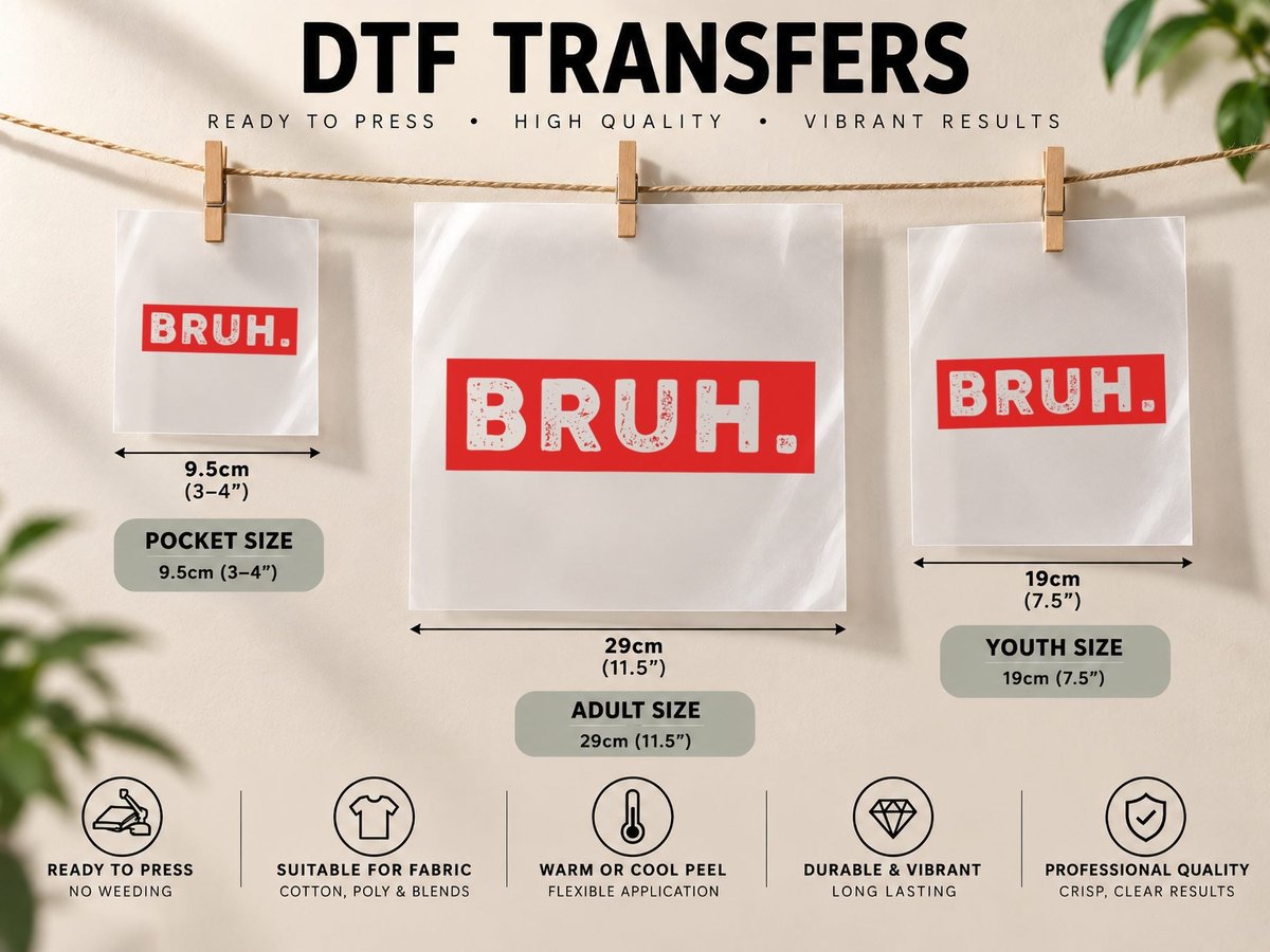 Bruh Funny Saying Meme, Brother Greeting Boy Girl Christmas DTF Transfer Iron On