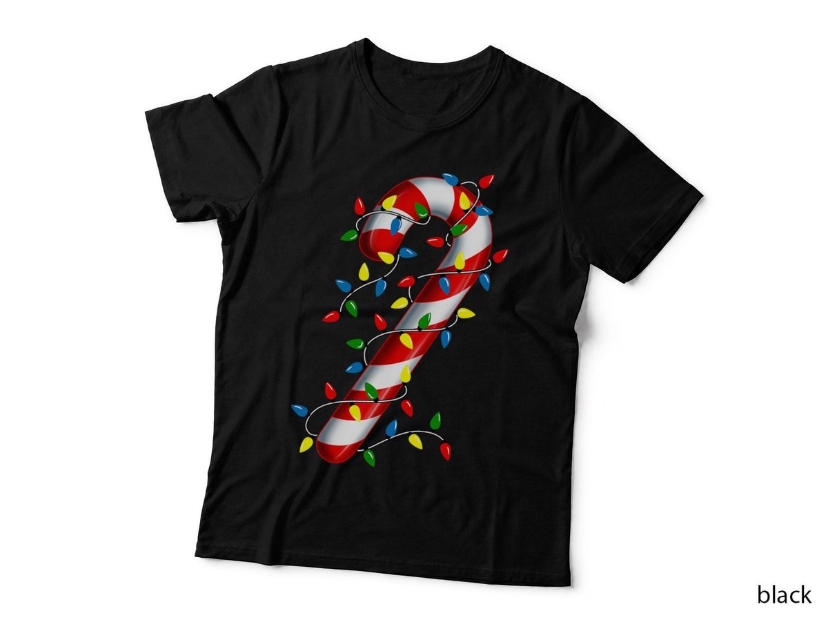 Candy Cane Merry and Bright Christmas Lights Candy Costume T-Shirt