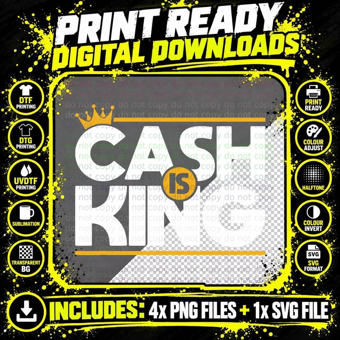 Cash Is King Cash Flow Entrepreneur Christmas Birthday Png SVG Digital Bundle