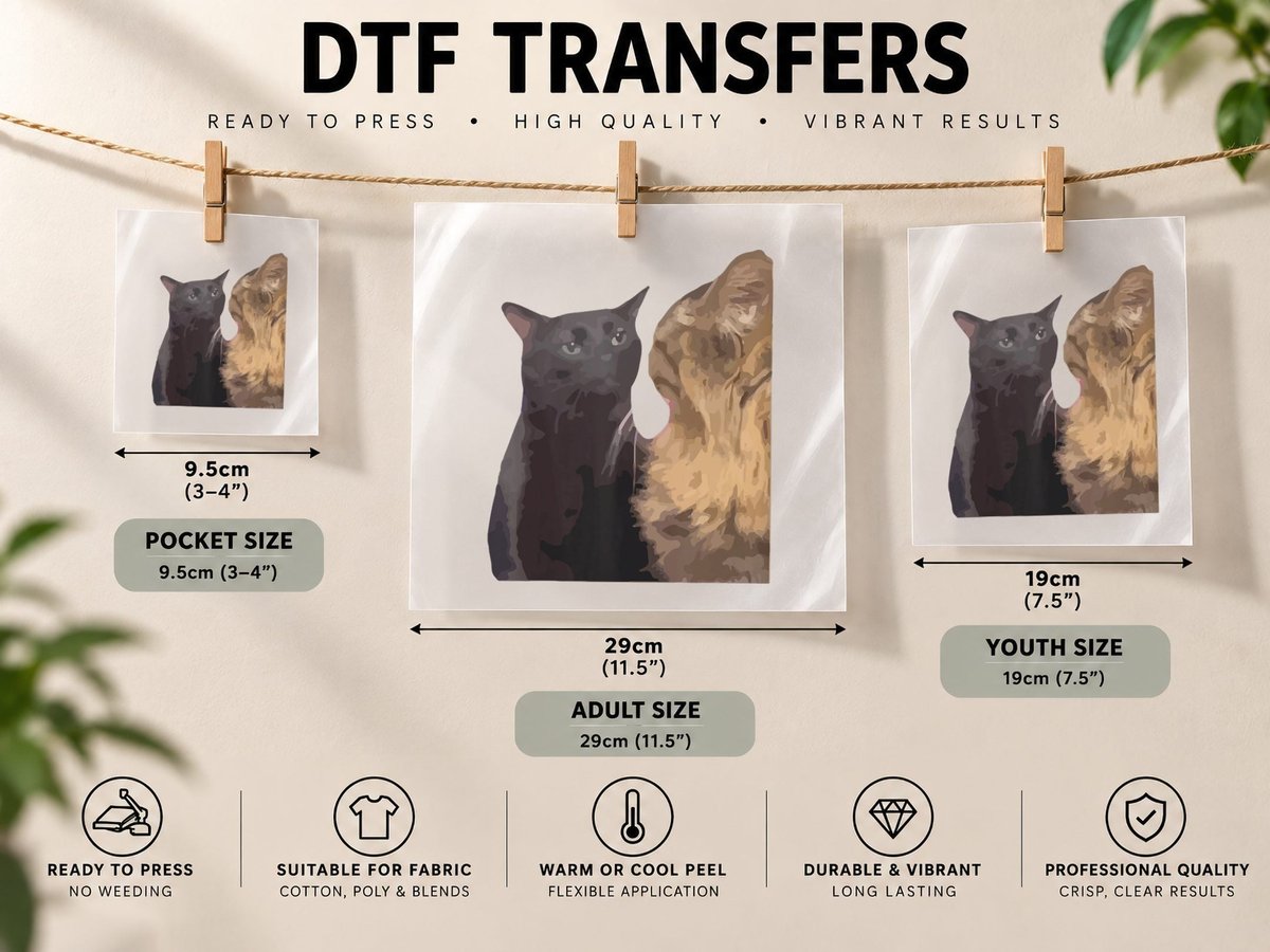 Cat Zoning Out Meme, Popular Internet Meme Cat Day DTF Transfer Iron On