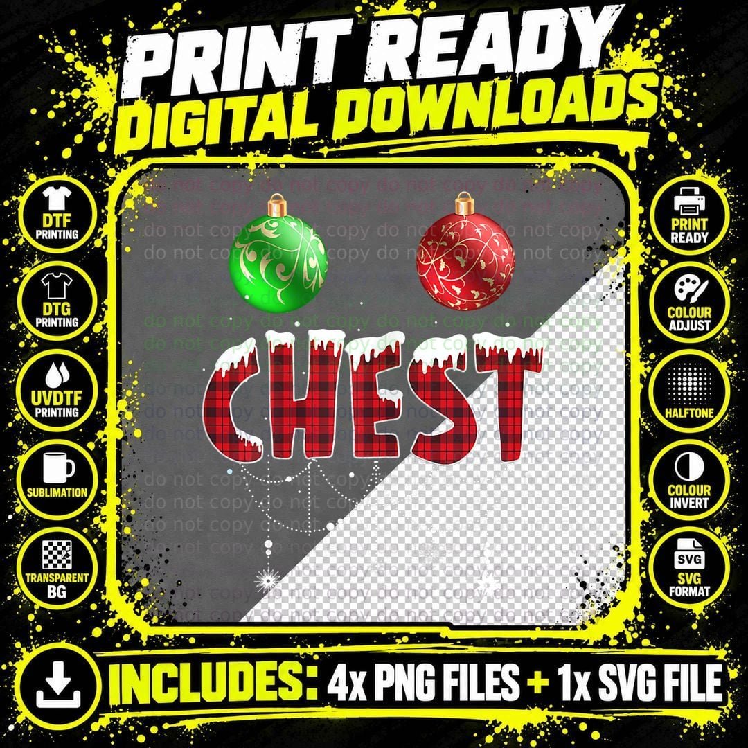 Chest Nuts Funny Matching Chestnuts Christmas Couples Png SVG Digital Bundle