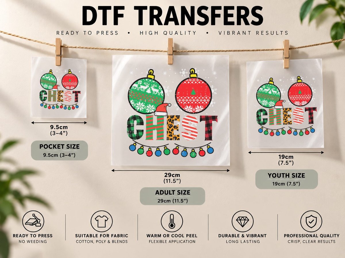 Chestnuts Set Chest Funny Matching Couples Christmas Women DTF Transfer Iron On