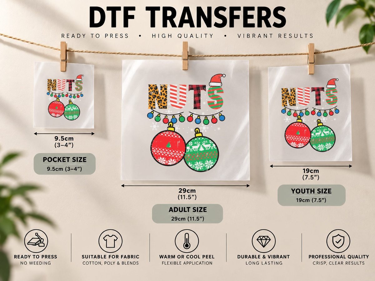 Chestnuts Set Nuts Funny Matching Couples Christmas Men Him DTF Transfer Iron On