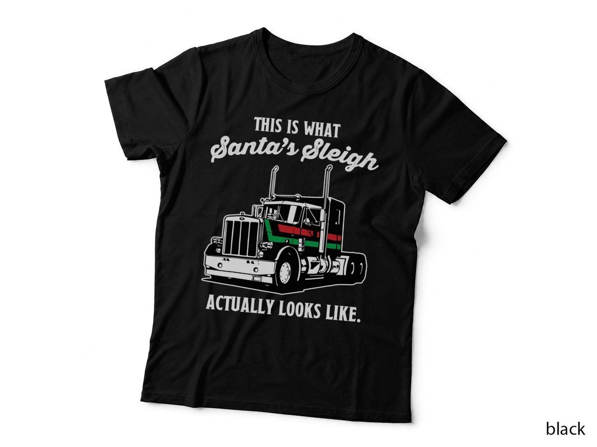 Christmas Asphalt Cowboy Trucker Truck Driver Gifts T-Shirt