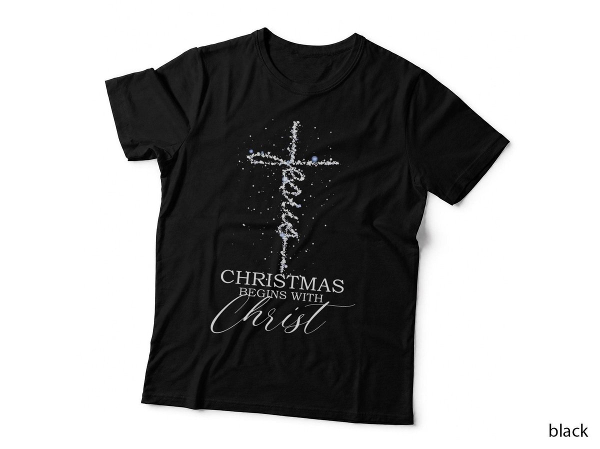 Christmas Begins with Christ Jesus Faithful Christian Light T-Shirt