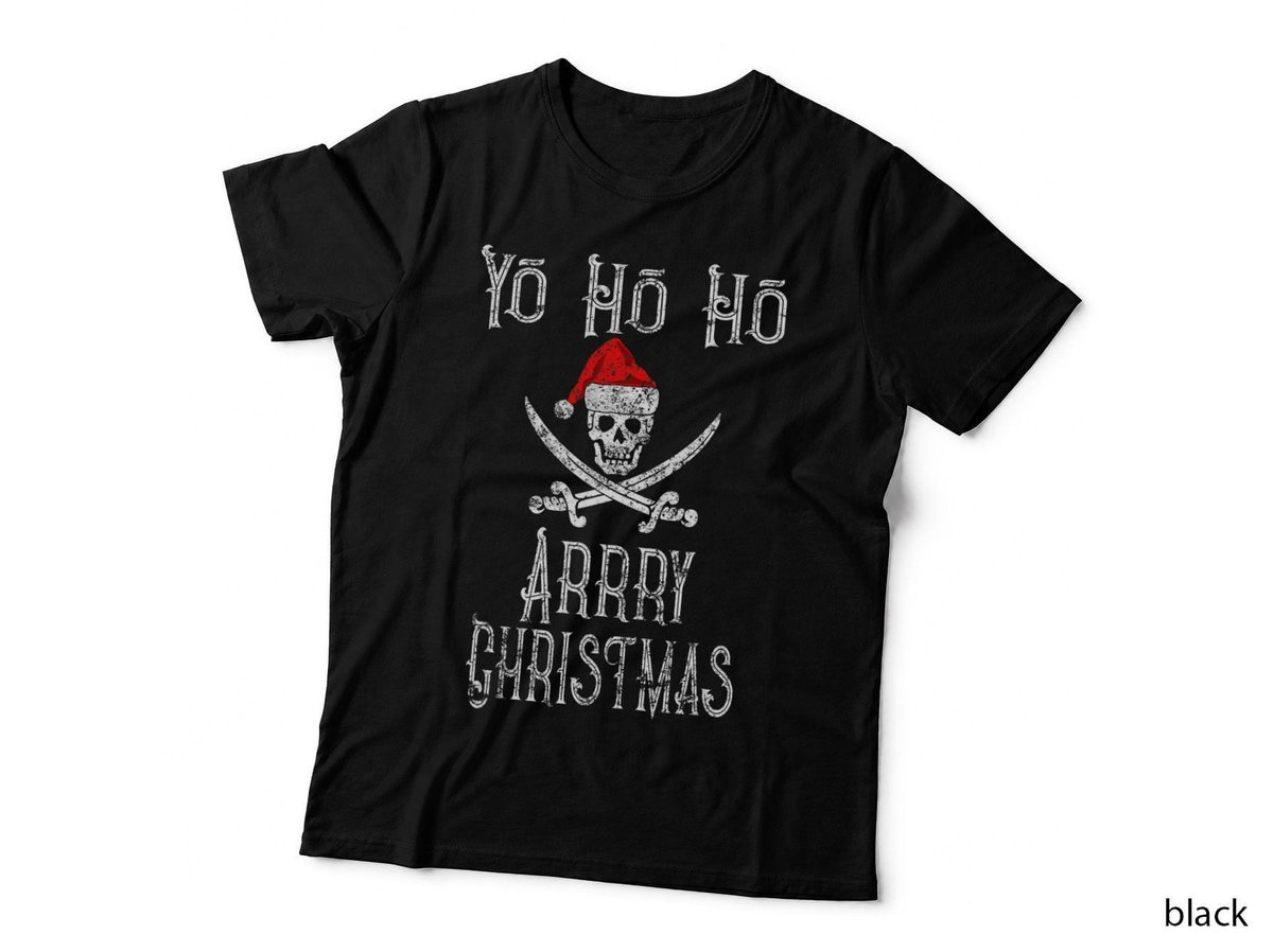 Christmas Cruise Vintage Yo Ho Ho Santa Pirate Skull T-Shirt