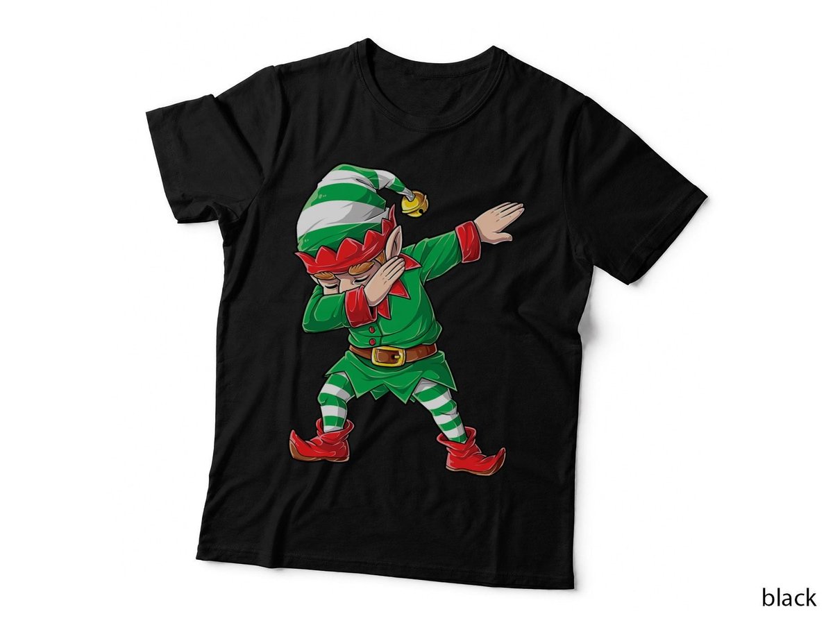 Christmas Dabbing Elf Squad Boys Men Xmas Family Matching T-Shirt