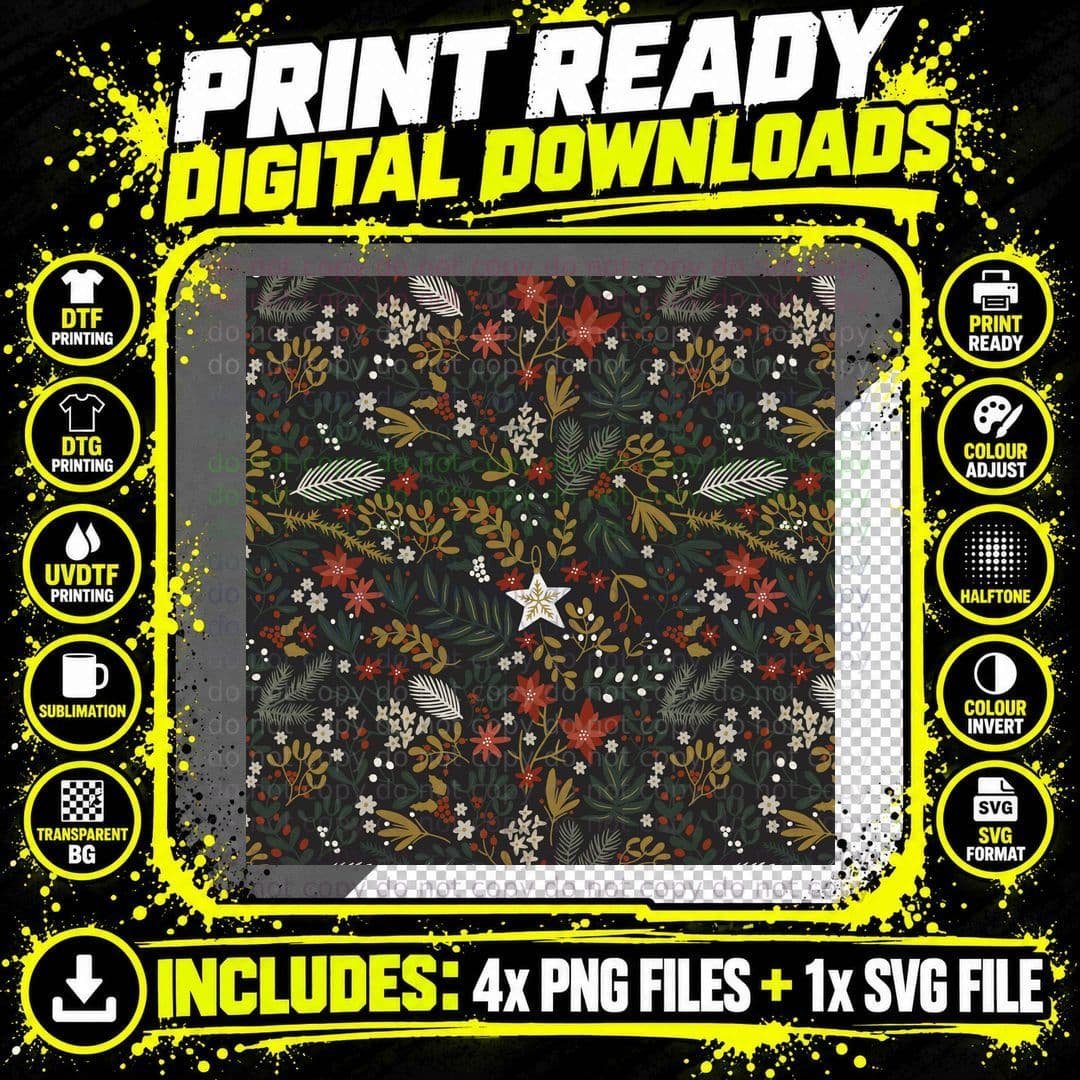 Christmas Holiday Night 20 T-Shirt Png SVG Digital Bundle